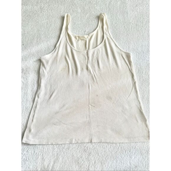 Love stitch white ribs tank top size medium - Picture 2 of 8